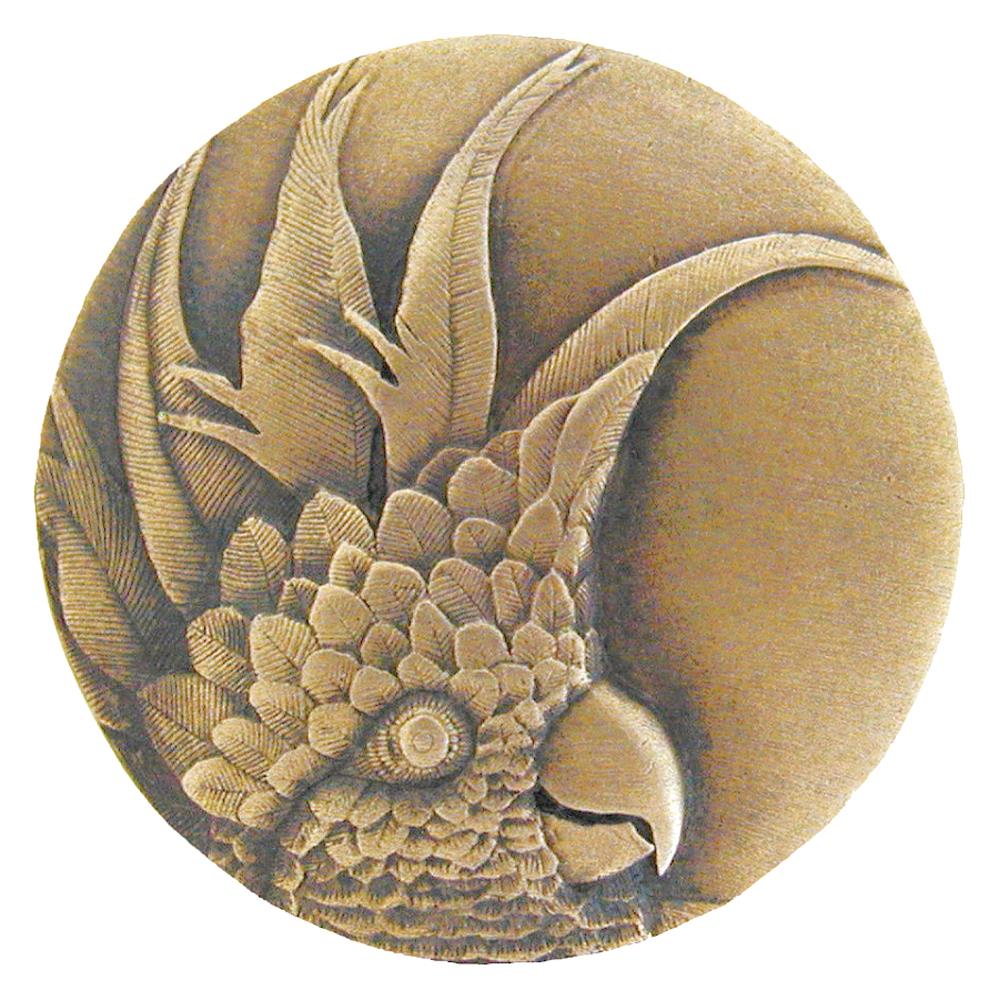 Notting Hill NHK-324-AB-L Cockatoo Knob Antique Brass (Small - Left side)